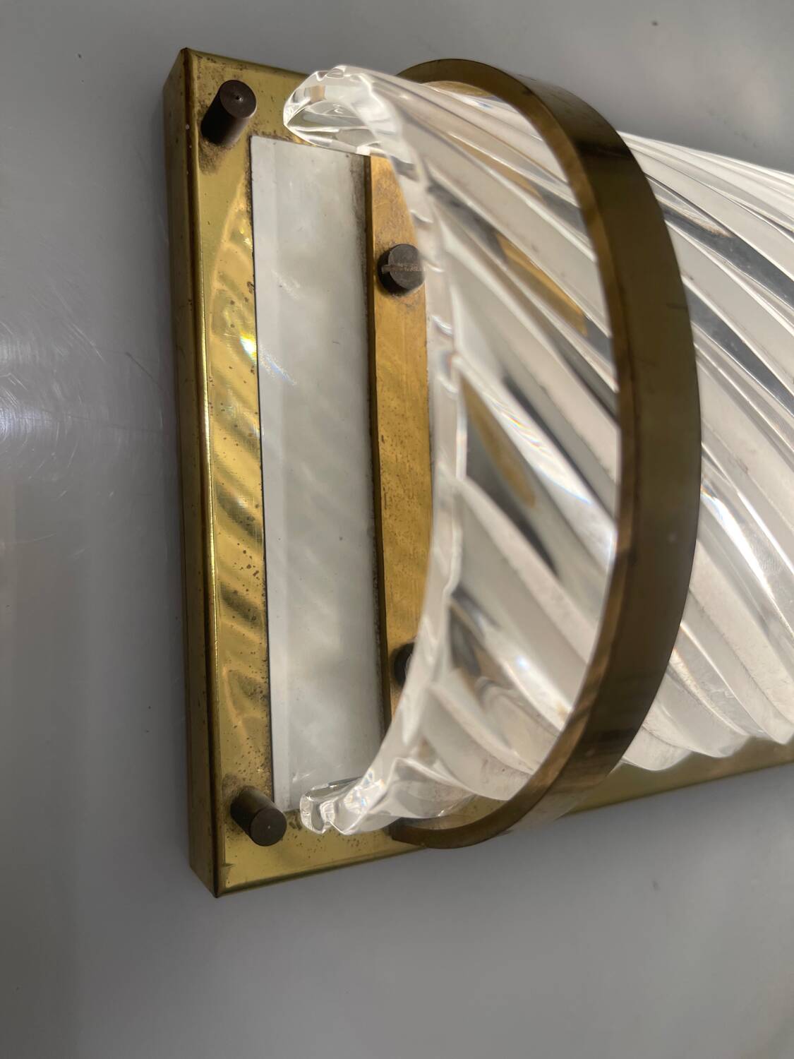 Single Brass Crystal Sconce