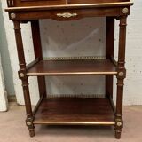 Napoleon III louis XVI style mahogany window and nineteenth century bronze gallery