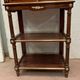 Napoleon III louis XVI style mahogany window and nineteenth century bronze gallery