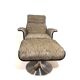 Fauteuil lounge Kaufeld Siesta 62 avec pouf par Jacques Brule