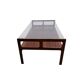 Rosewood coffee table with glass top, 1970s