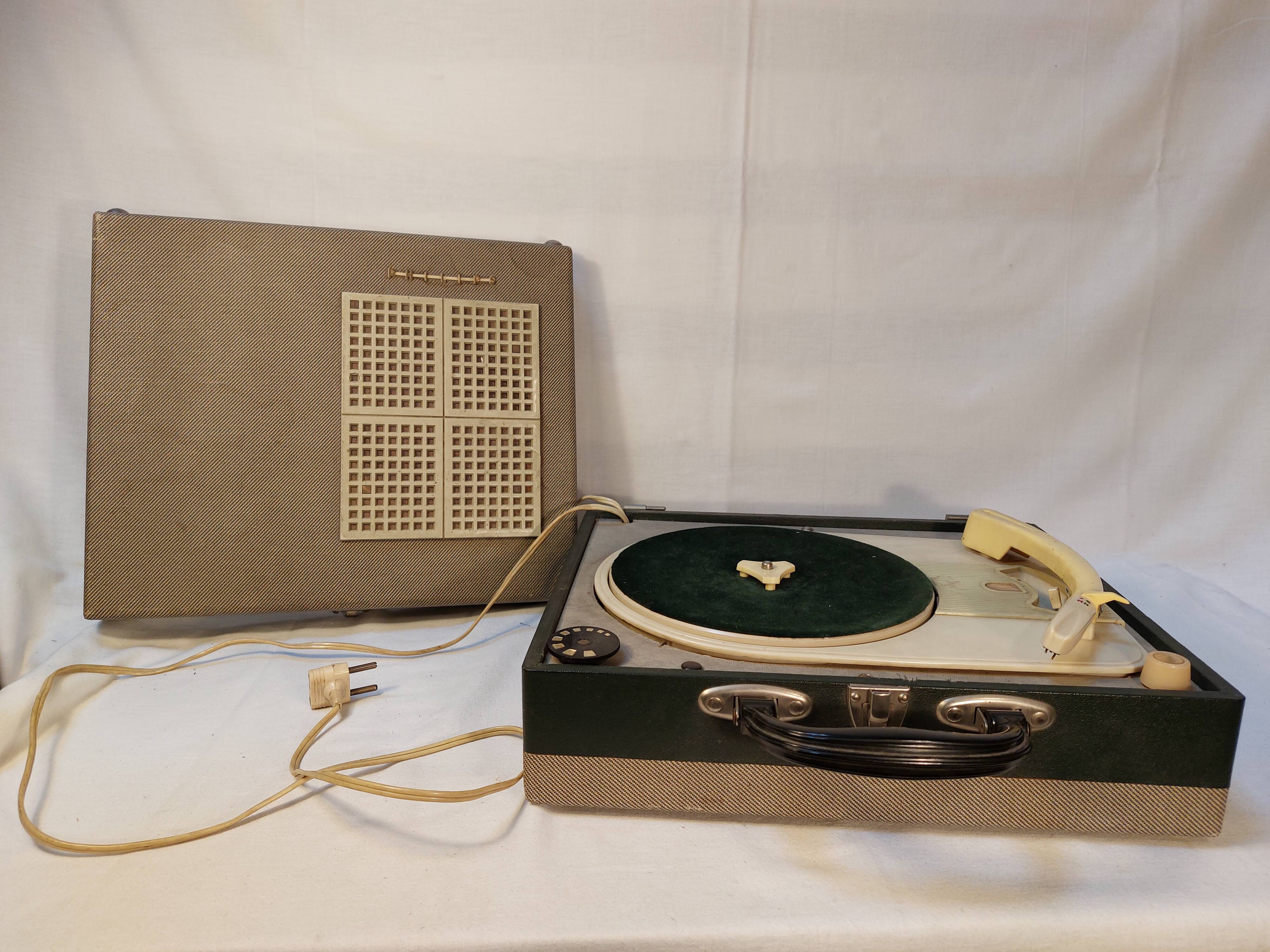 Tourne-disque électrophone vintage philips - années 60