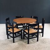 Mid-Century Modern Carimate Dining Chairs, Italy, 1970s, Set of 6