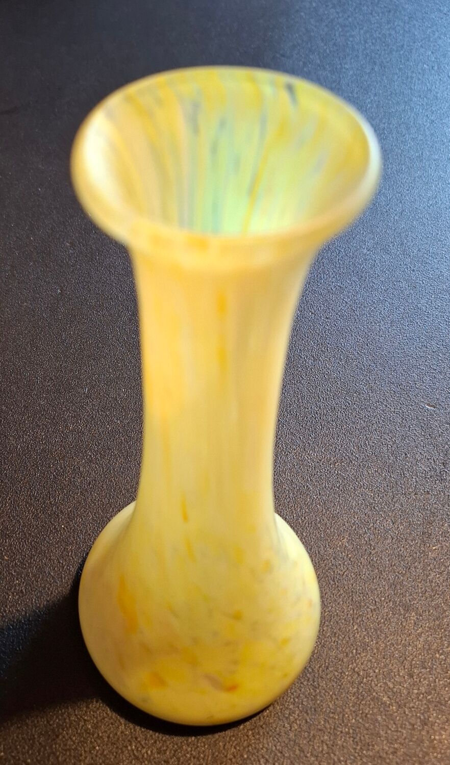 Yellow blown glass soliflore