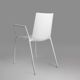21th Century white design chair with armrests, Belgium