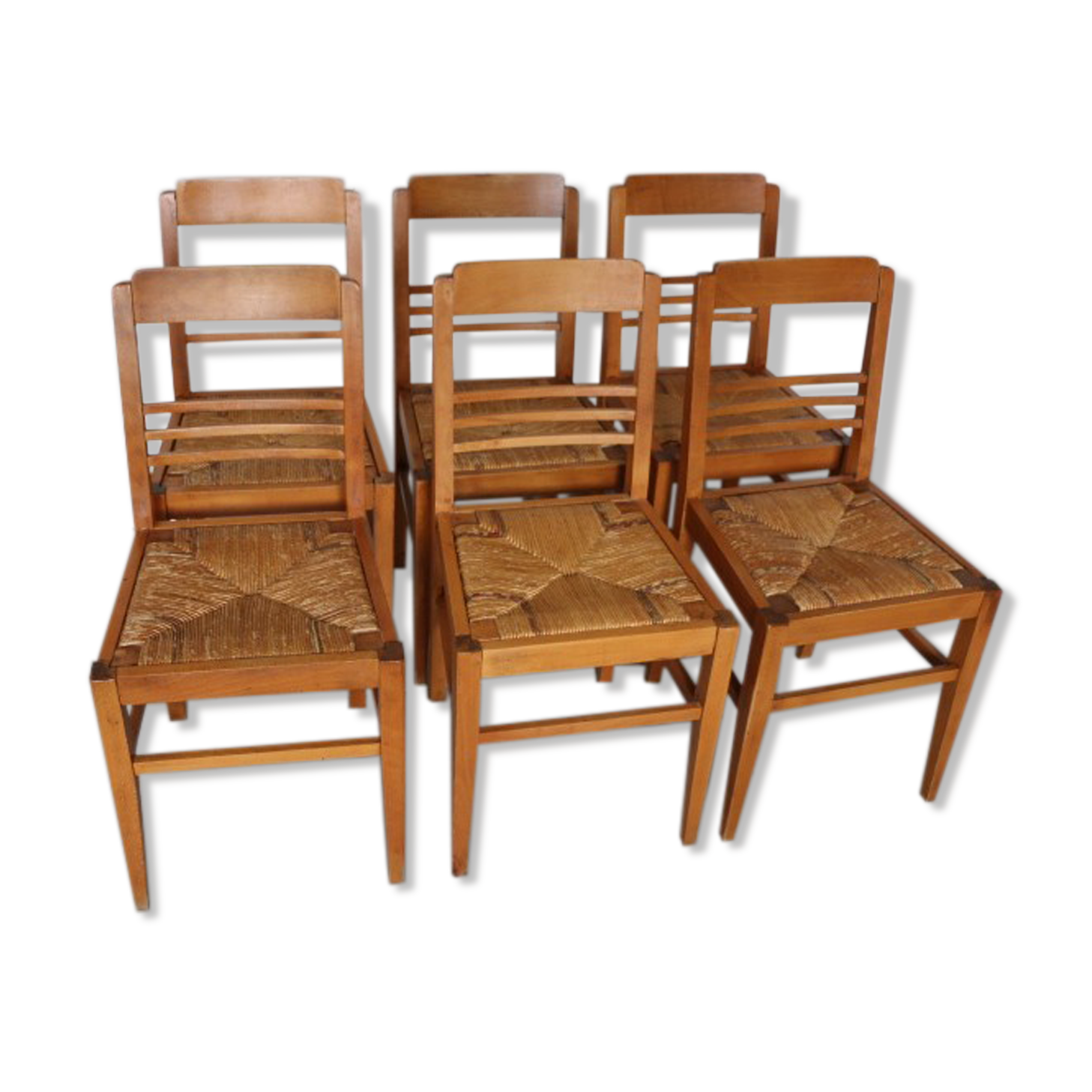 6 seated beech chairs mulched