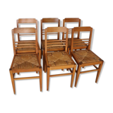 6 seated beech chairs mulched