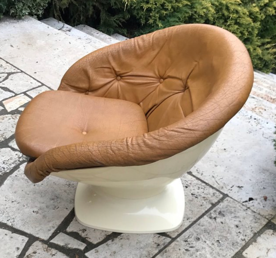 French Plastic Club Chair by Raphael Raffel, 1970s