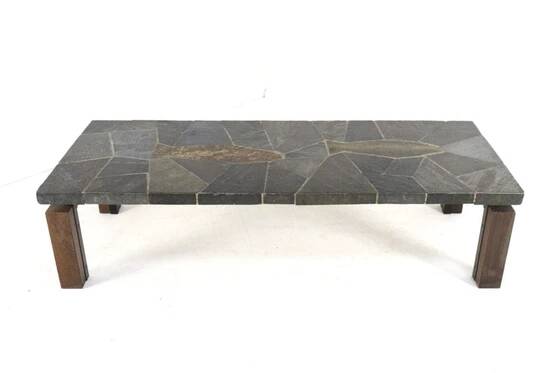 Vintage coffee table 'Fish' brutalist