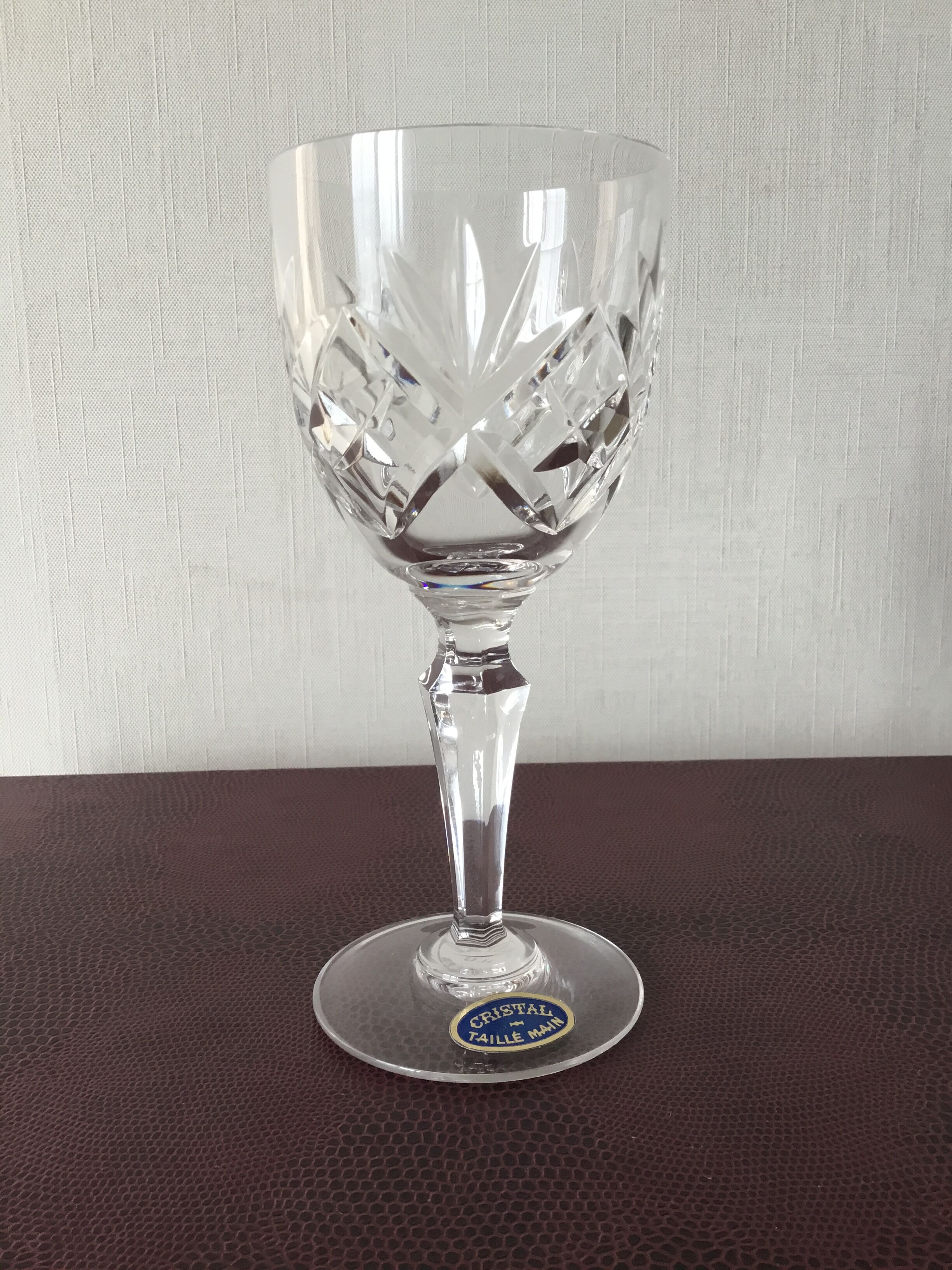 Crystal wine glass