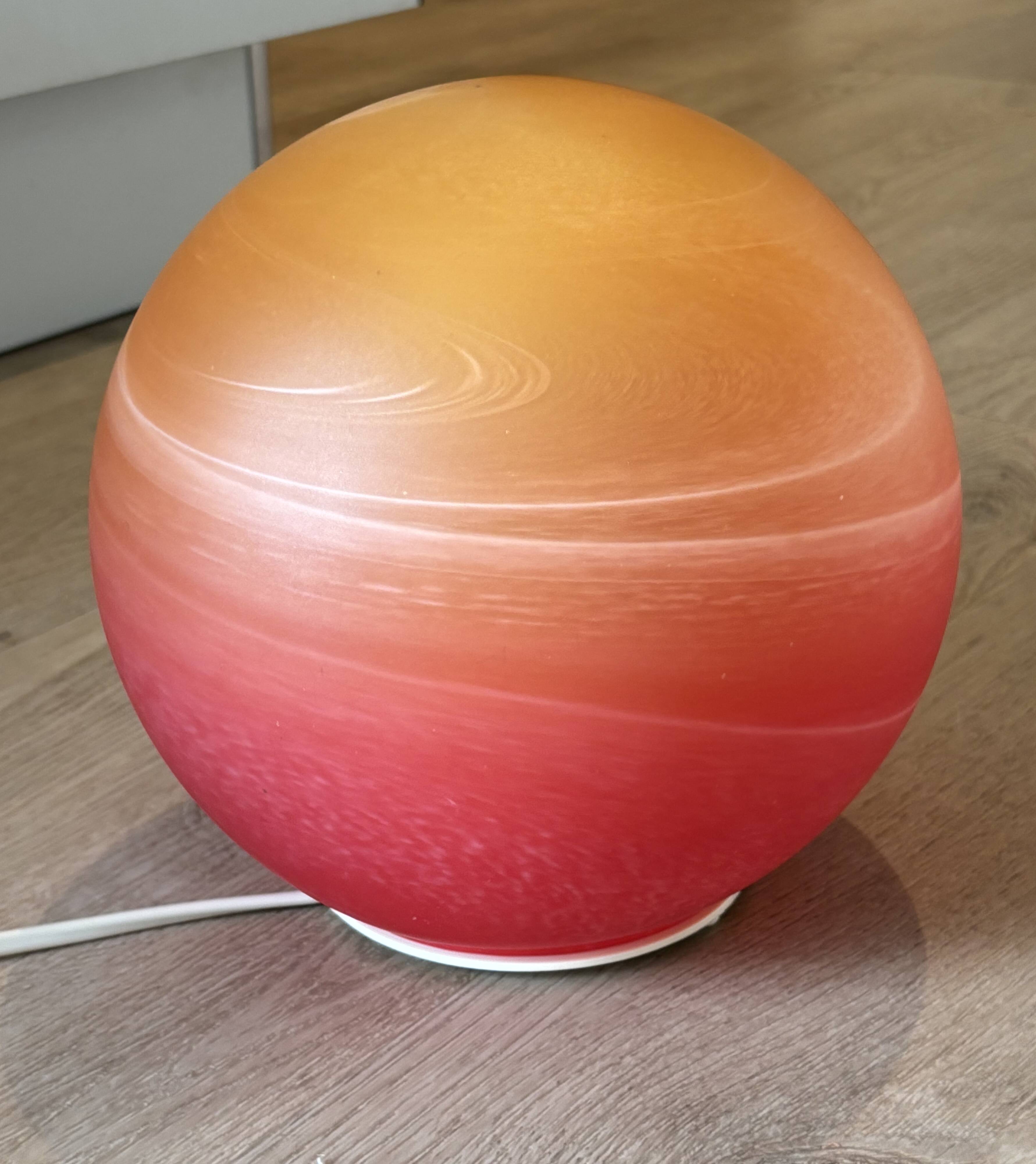 Vintage Saturn table lamp 70s WOFI, space age floor