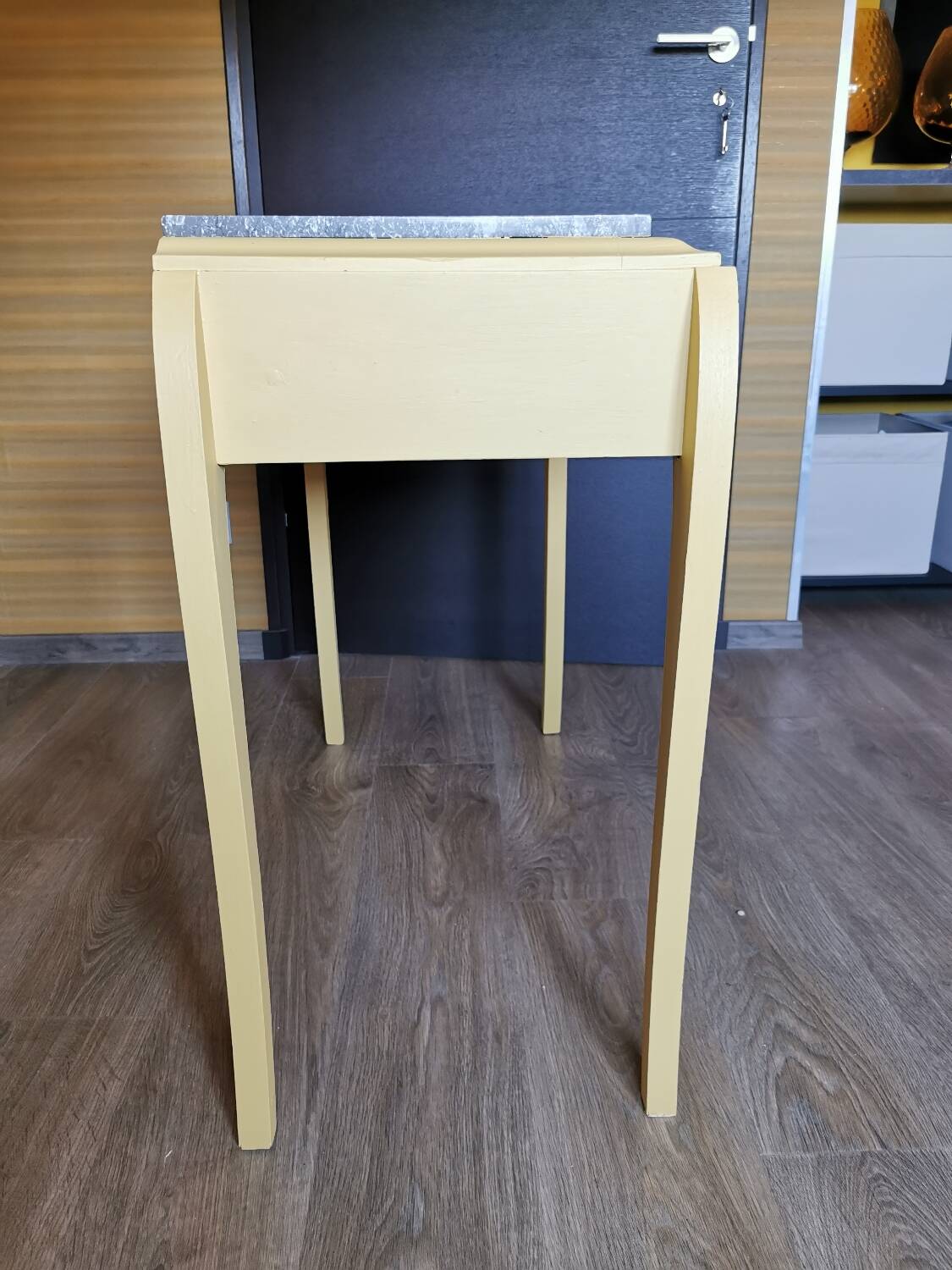 Grey marble art deco console