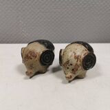 Ceramic elephants as salt and pepper sets made for Danish Søholm 1970-80s