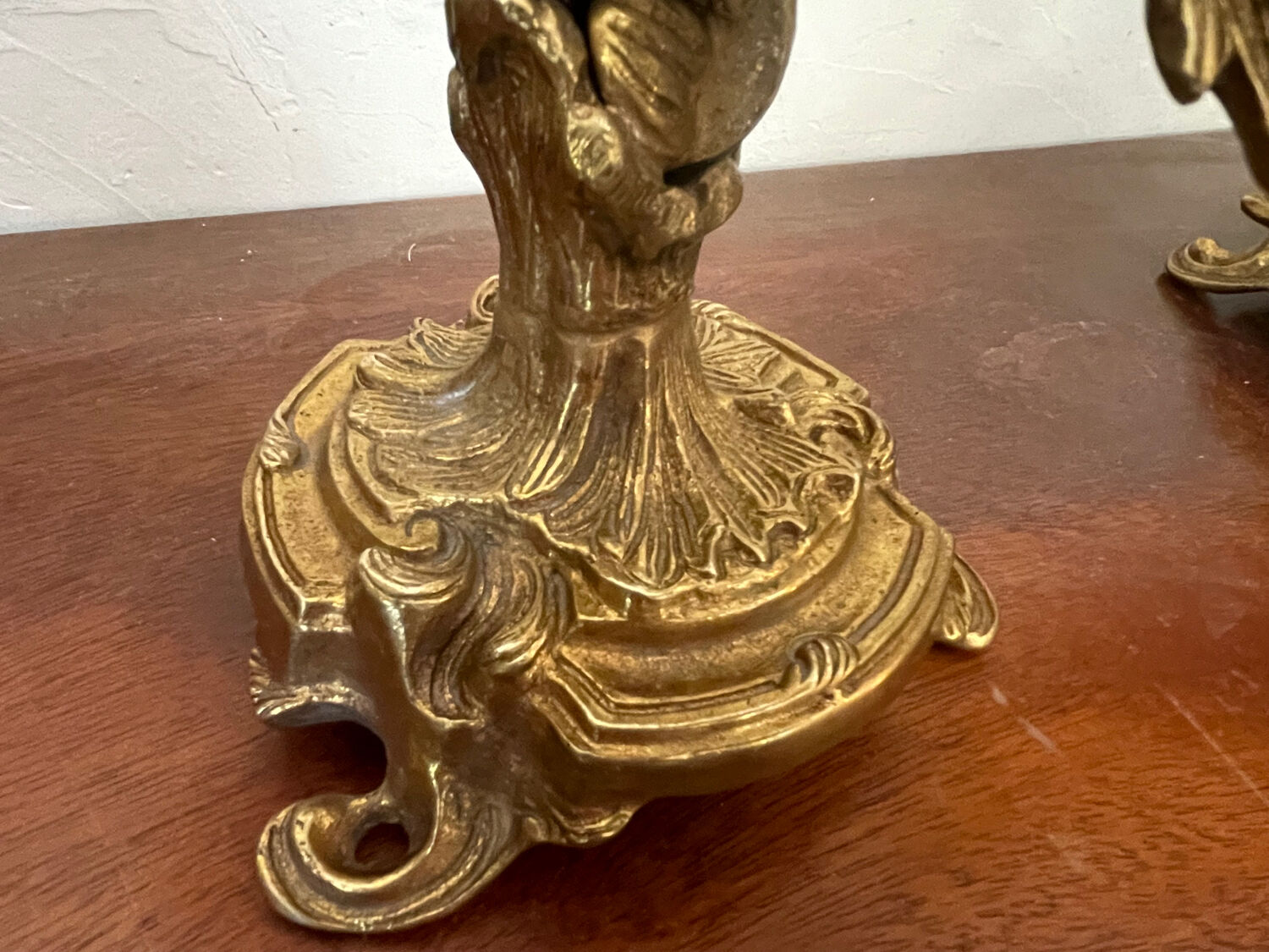 Pair of bronze candlesticks