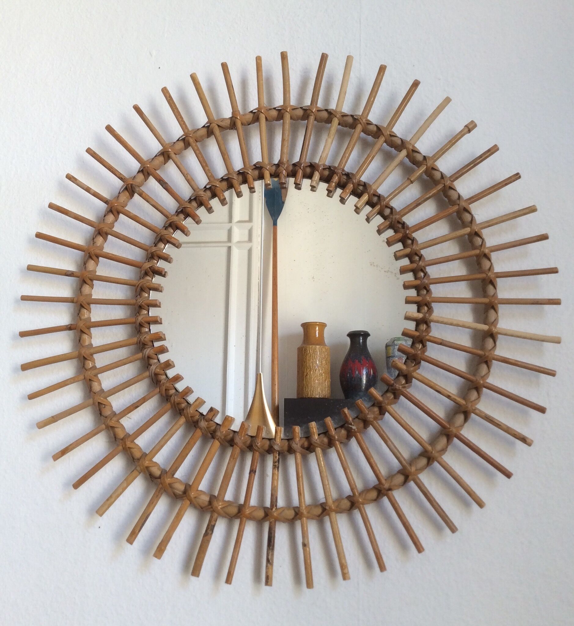 Mirror rattan sun 59cm