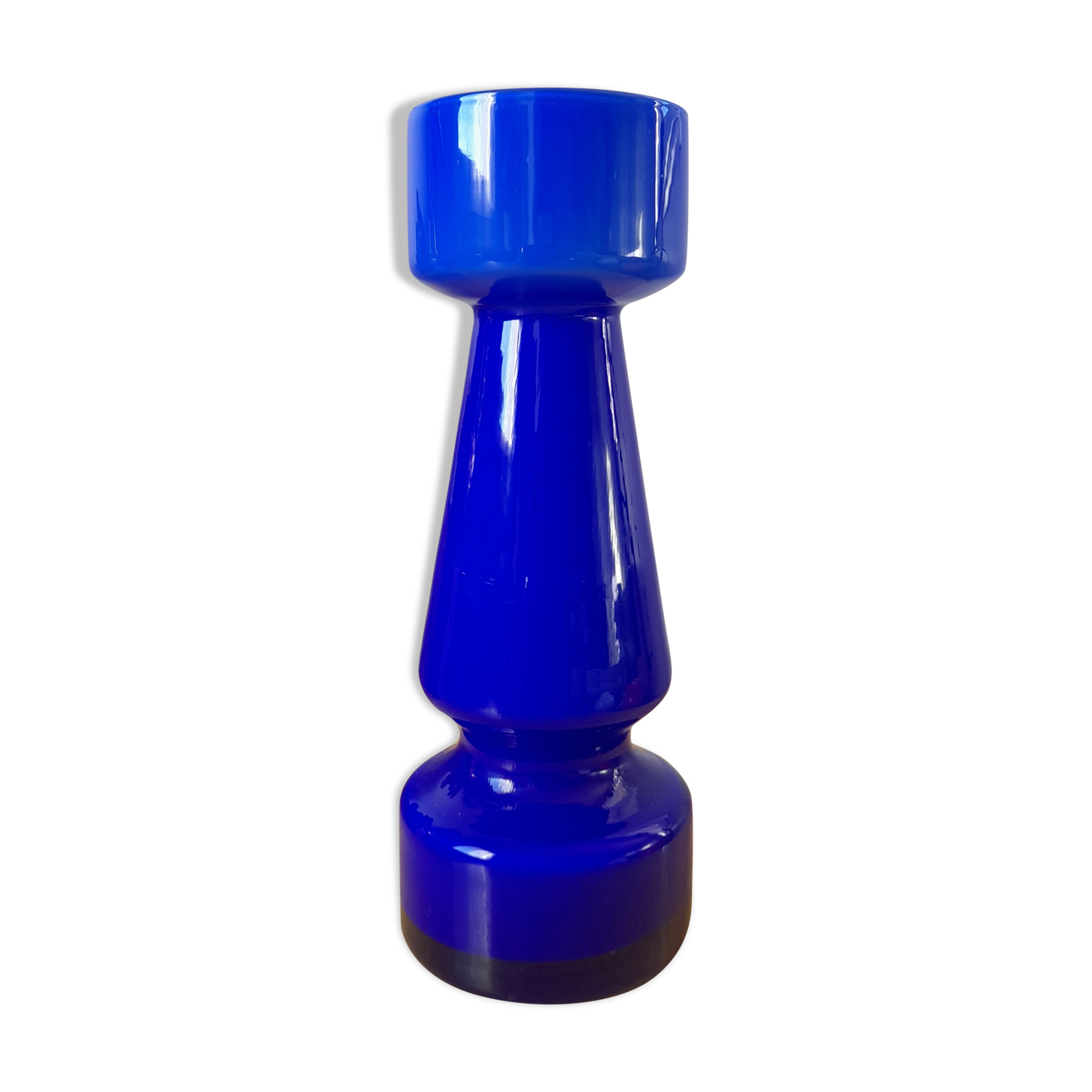 70s blue vase