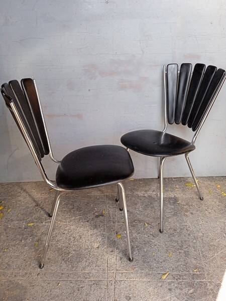 Pair of Margueritte design chairs ep 1950/60