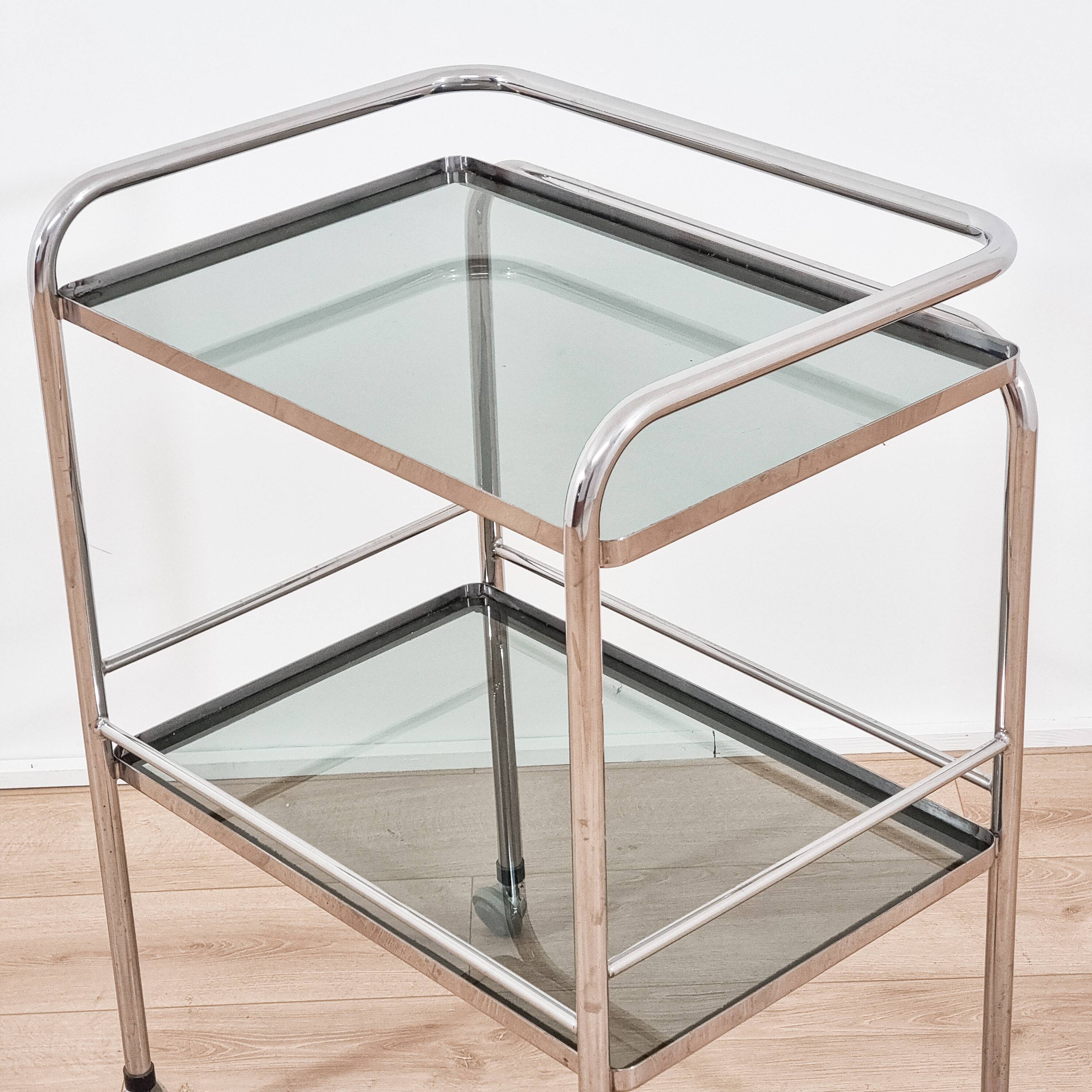 1970s Modernist Chrome Bar Cabinet