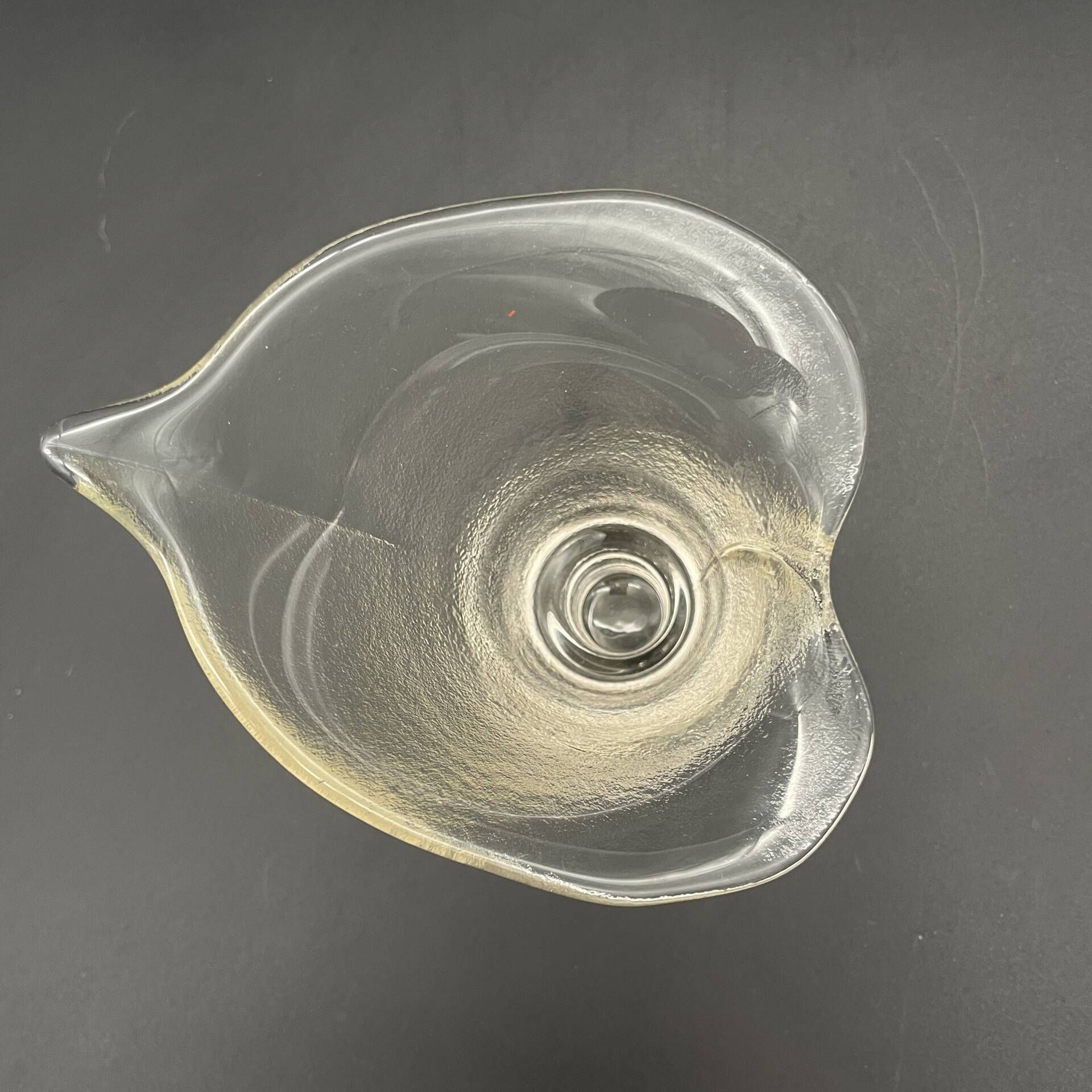 Vintage glass photophore in the shape of a calla lily – a
