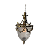 Crystal and bronze lantern