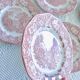 Wedgwood "Woodland" plates, pink English ironstone