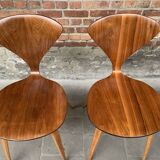Set of 4 Norman Cherner chairs for Plycraft USA in teak, 1960s