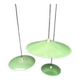 3 enamelled sheet metal suspensions