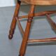 Chaise en noyer Edwardian à dossier courbé avec incrustation de nacre style Arts and Crafts