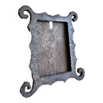 Brutalist wrought iron photo frame 1960