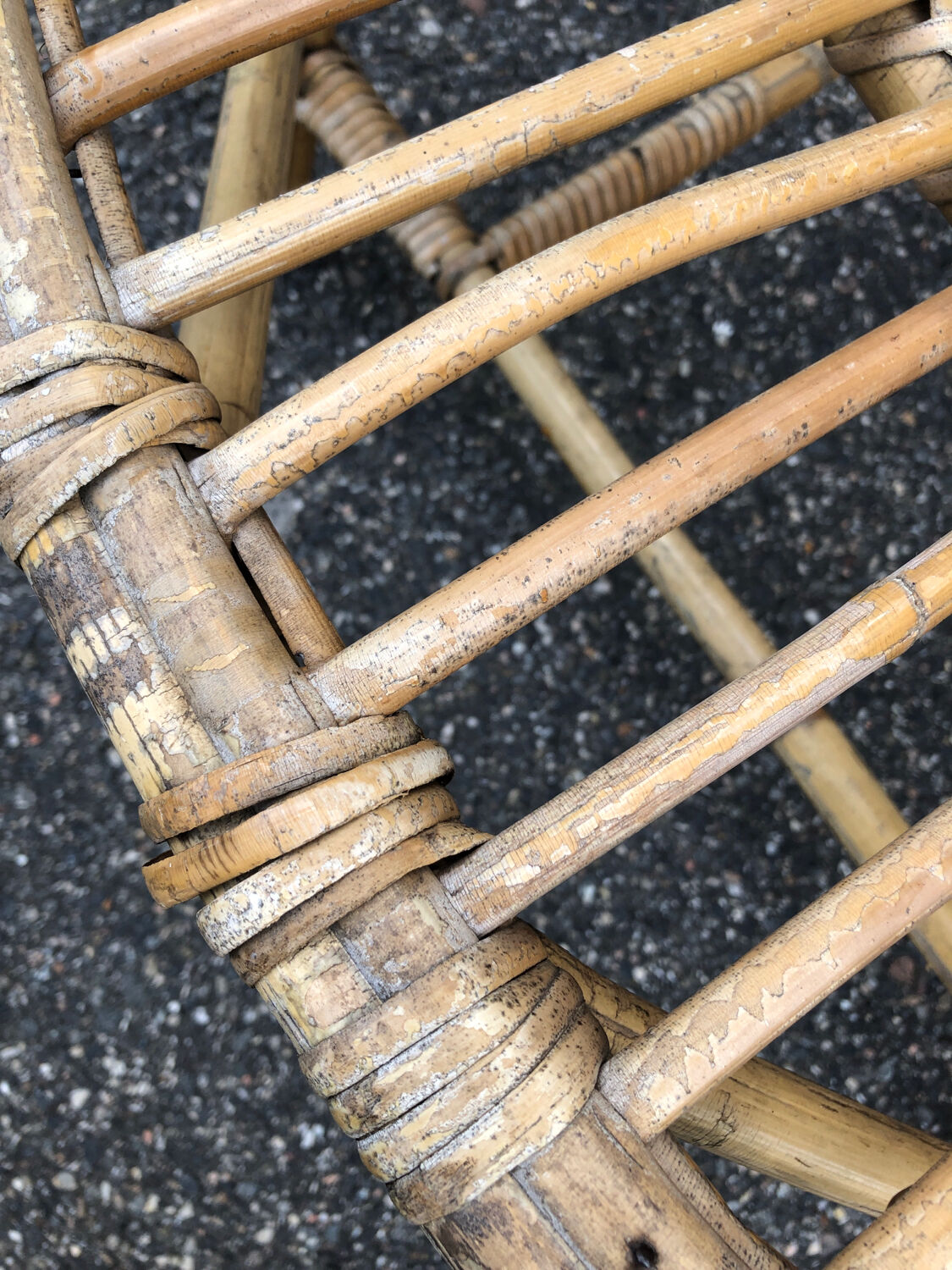 Vintage rattan armchair, 1960