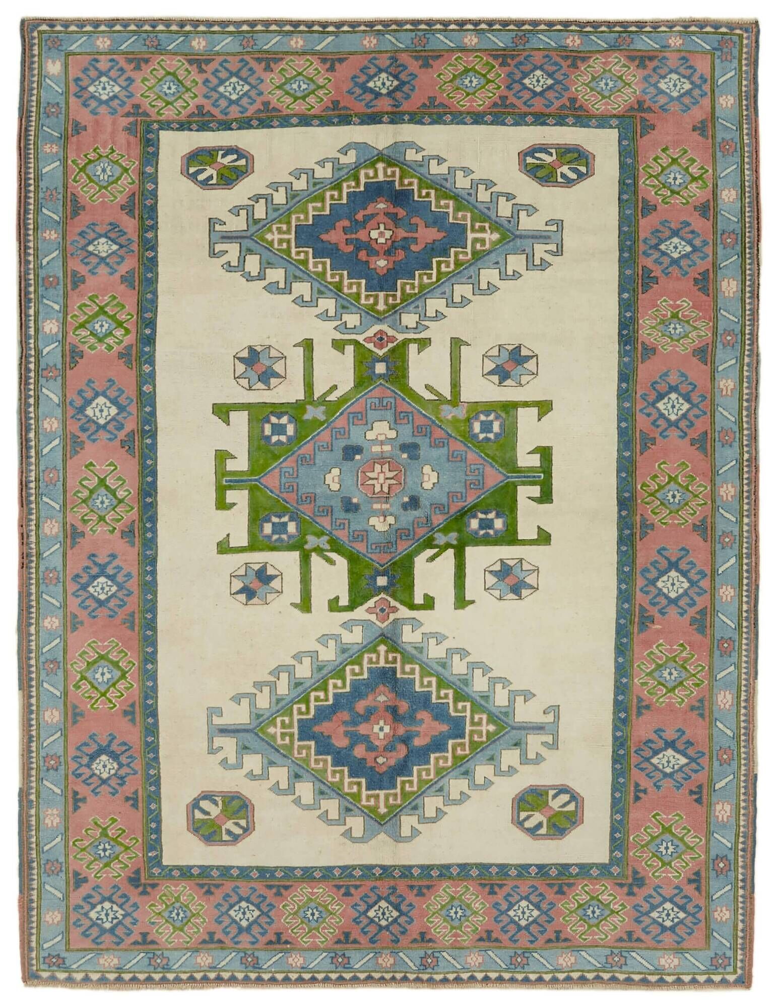 Turkish Vintage Anatolian Rug 211 cm x 274 cm