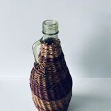 Vintage bottle with wicker