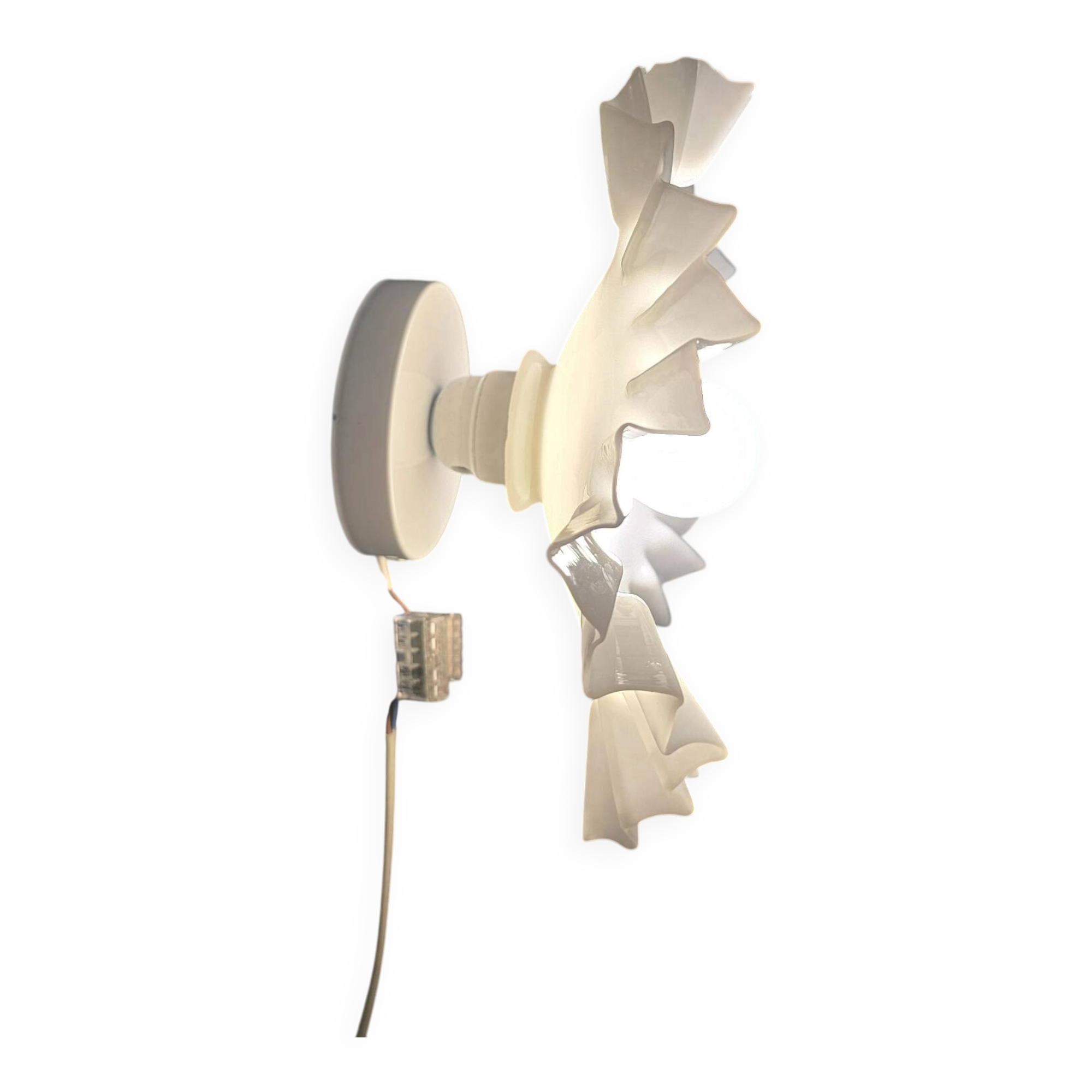 Vintage Flower / White Shell Wall Light – Very beautiful artistic model