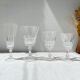 6 Arques crystal red wine glasses, Tuileries model