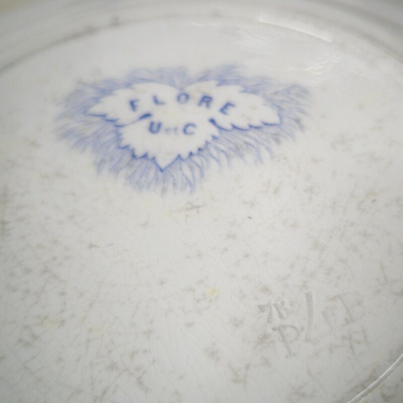 Duo of dessert plates U&C Sarreguemines - model Flore