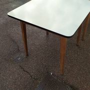 Lot of 3 Formica and Wood Bistro Tables - 1950 - 1960
