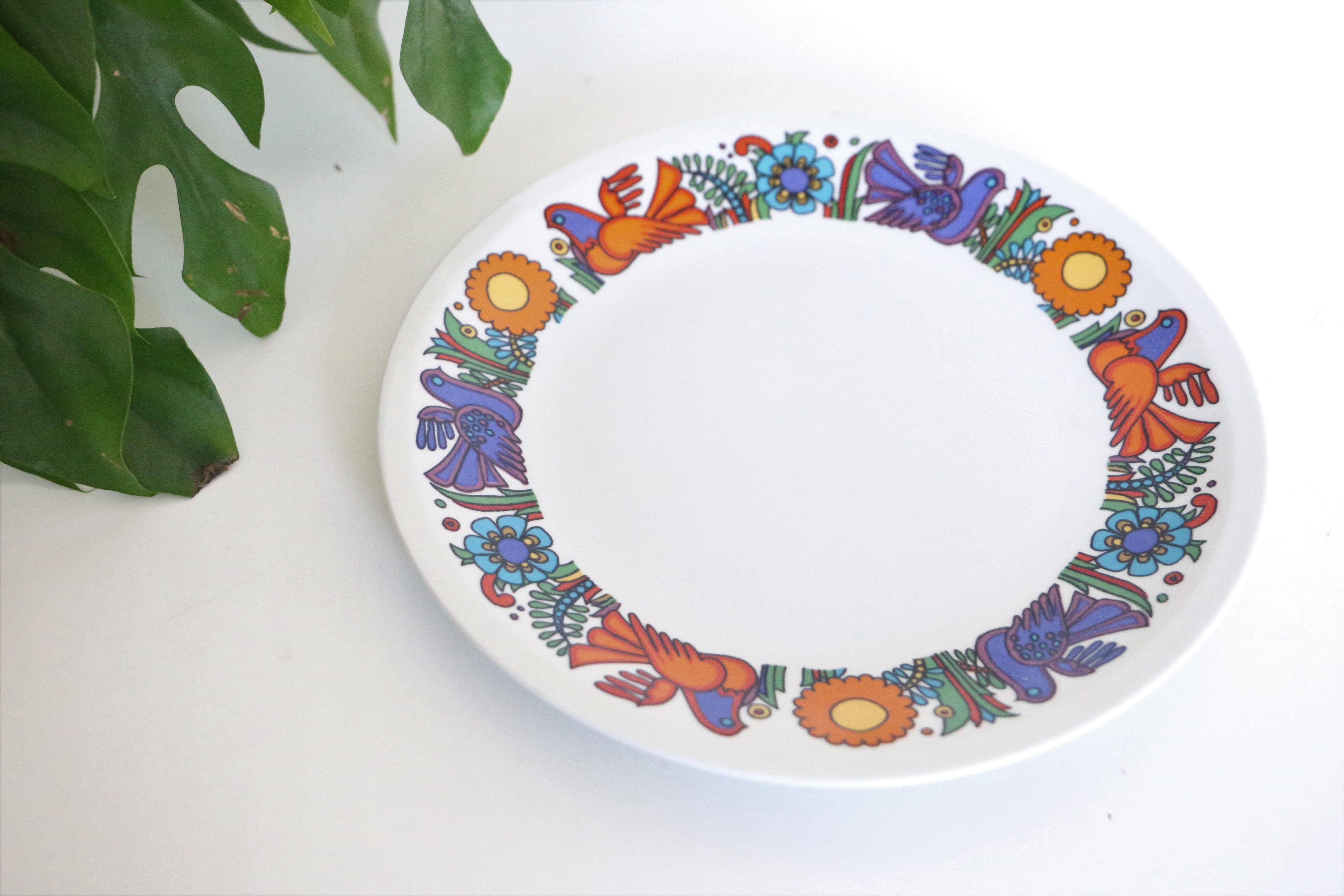 Plate in Acaplulco earthenware from Villeroy and Boch, rare, vintage