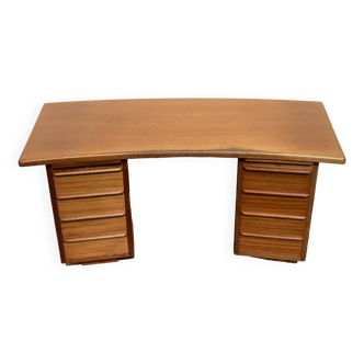 Scandinavian design from the 50s: large “Boomerang” center desk in rosewood
