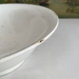 White ironstone salad bowl Digoin Sarreguemines