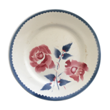 Assiette ancienne décor roses