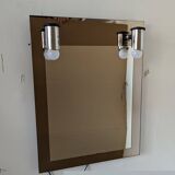 Miroir vintage avec appliques.