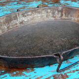 Old oval metal tray