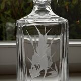 Crystal decanter engraved 50s