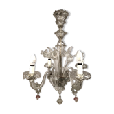 Lustre en verre de Murano à quatre bras de lumière, fin XIXe