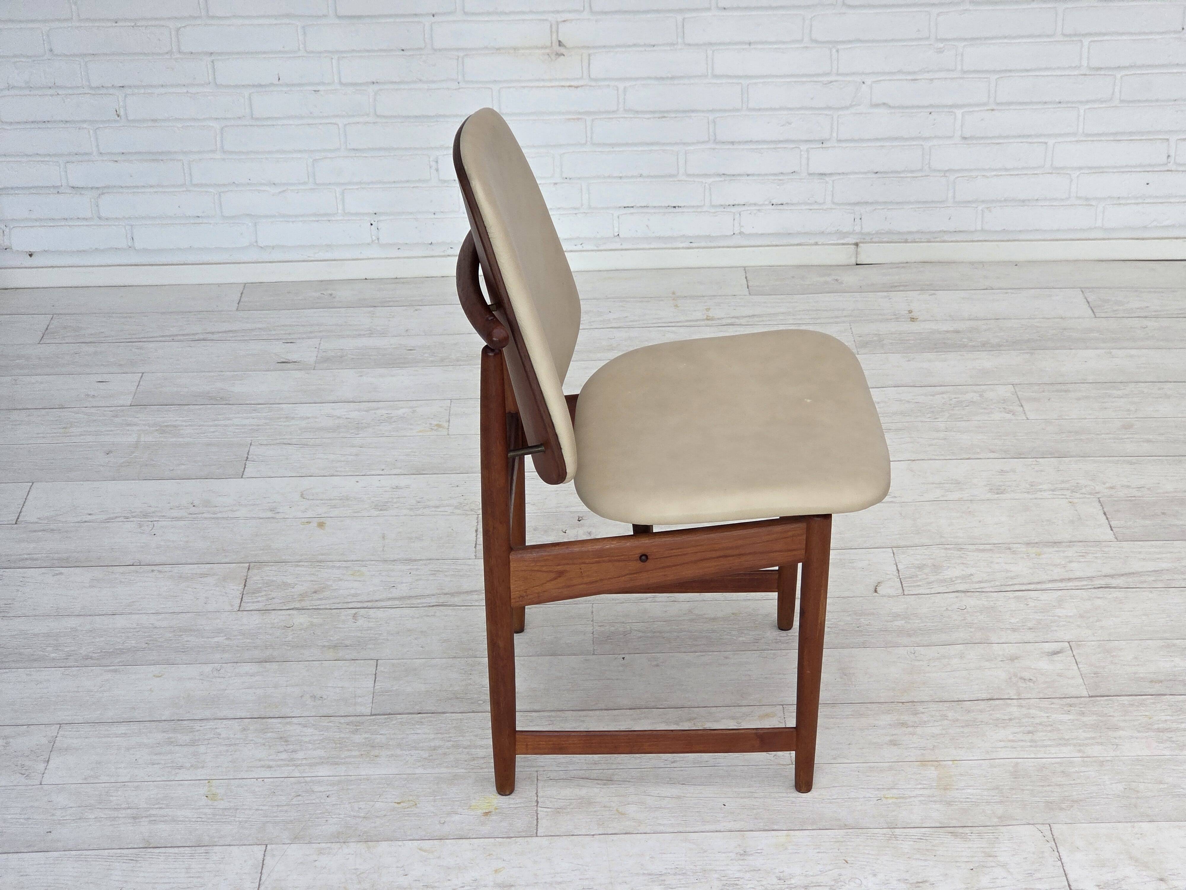 1960s, Danish design by Arne Vodder, set of 3 chairs, teak wood, furniture