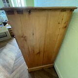Commode anglaise antique en pin massif, XIXe siècle