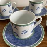Set of 4 Villeroy boch cups and saucers