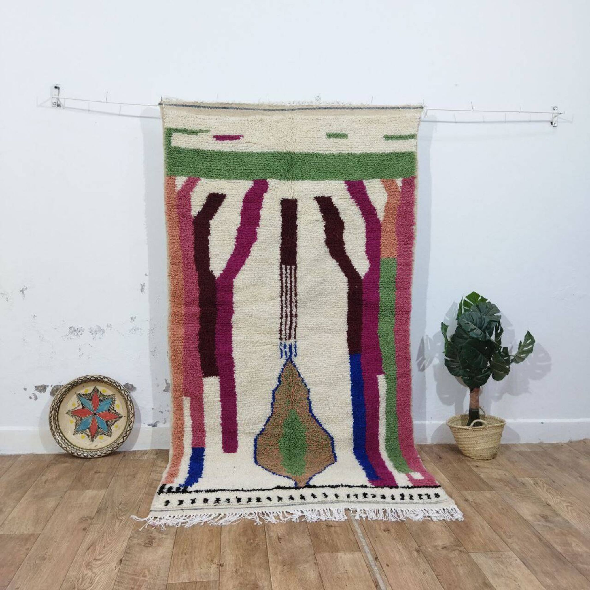 Tapis berbère Azilal en laine fait main 230 X 125 CM