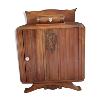 Art deco bedside in solid wood