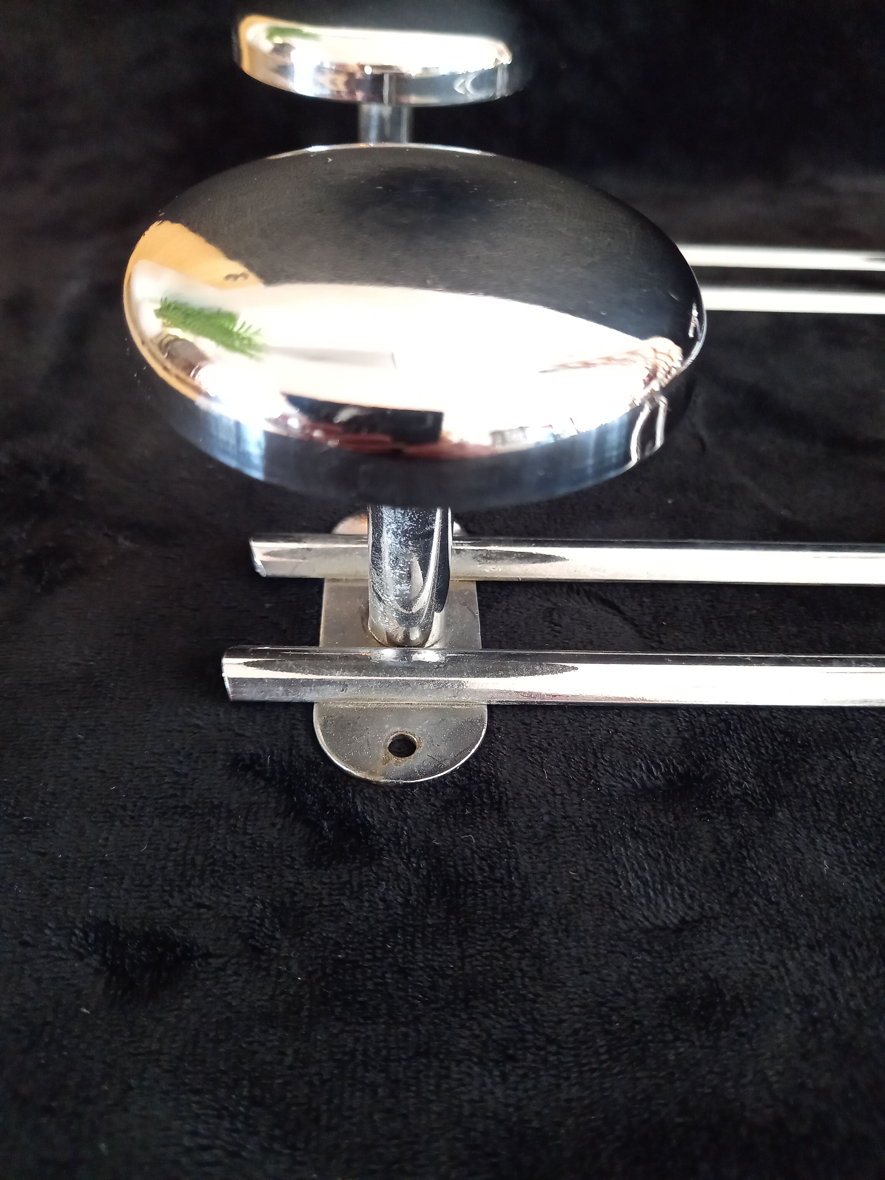 Pair of coat rack in chrome retro style